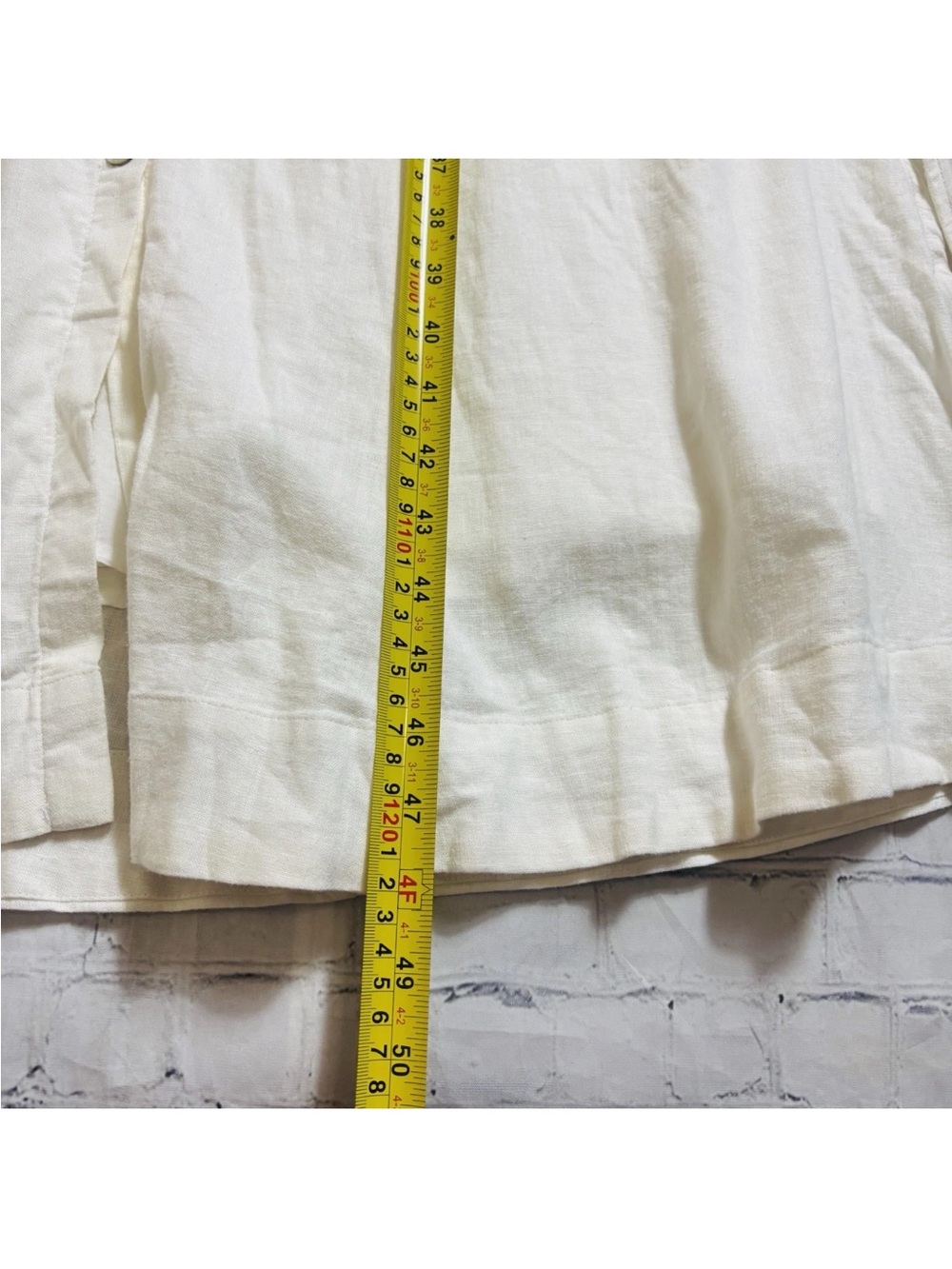 Joie Shirt Dress Linen Blend Button Front Belted Midi Neutral Minimalist - Picture 14 of 14